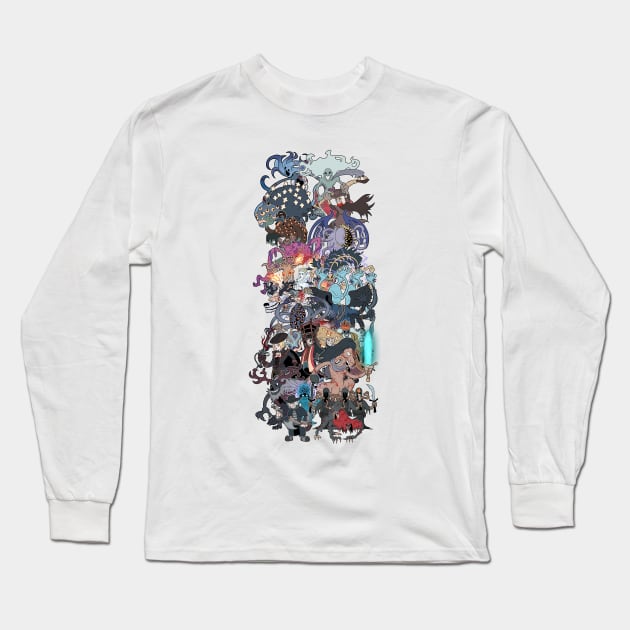 BLOODBORNE ALL BOSSES RUBBERHOSE Long Sleeve T-Shirt by Mustakro